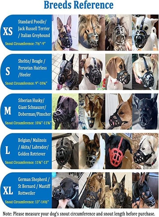 Pups&Pets كمامة/واقي فم للكلاب من Pups&Pets مع حزام قابل للتعديل، مثالية لمنع العض والنباح والمضغ لدى الكلاب والجراء العدوانية - أحمر (متوسط) - Image 5